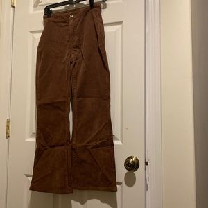 Brandy Melville J. Galt womens low-rise corduroy flare pants
